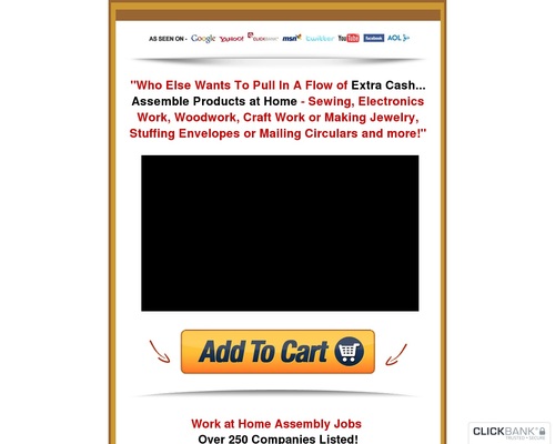 Work At Home Assemble & Crafts Jobs!
