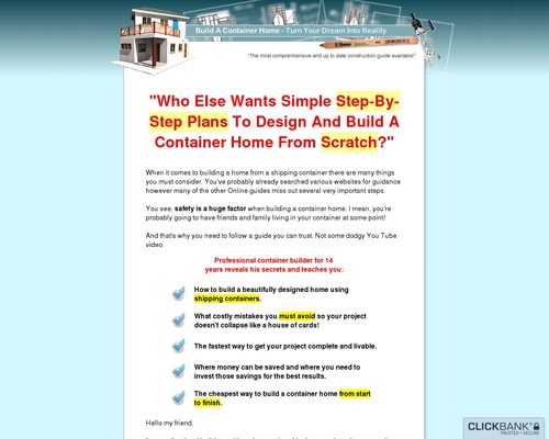 NEW: Procure A Container Dwelling – Green Product paying 75% commission!