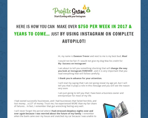 ProfitsGram – NEW Improved Funnel with Monster EPC + $1550 contest