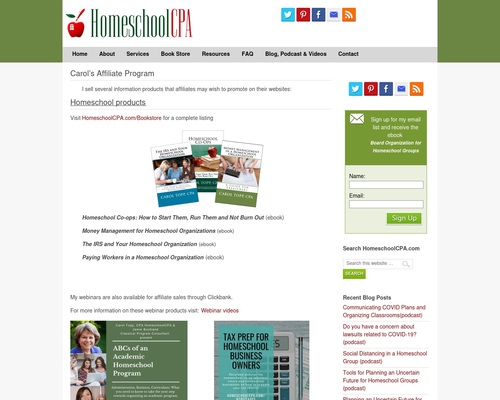 Ebooks and webinars for homeschool community leaders from HomeschoolCPA