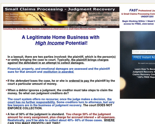 Skilled Judgment Restoration & Tiny Claims Processing Course